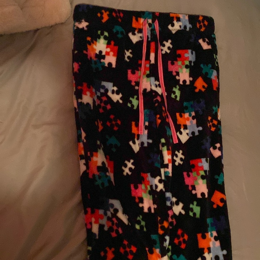 S Joyspun Puzzle Piece Cuffed Pajama Pants